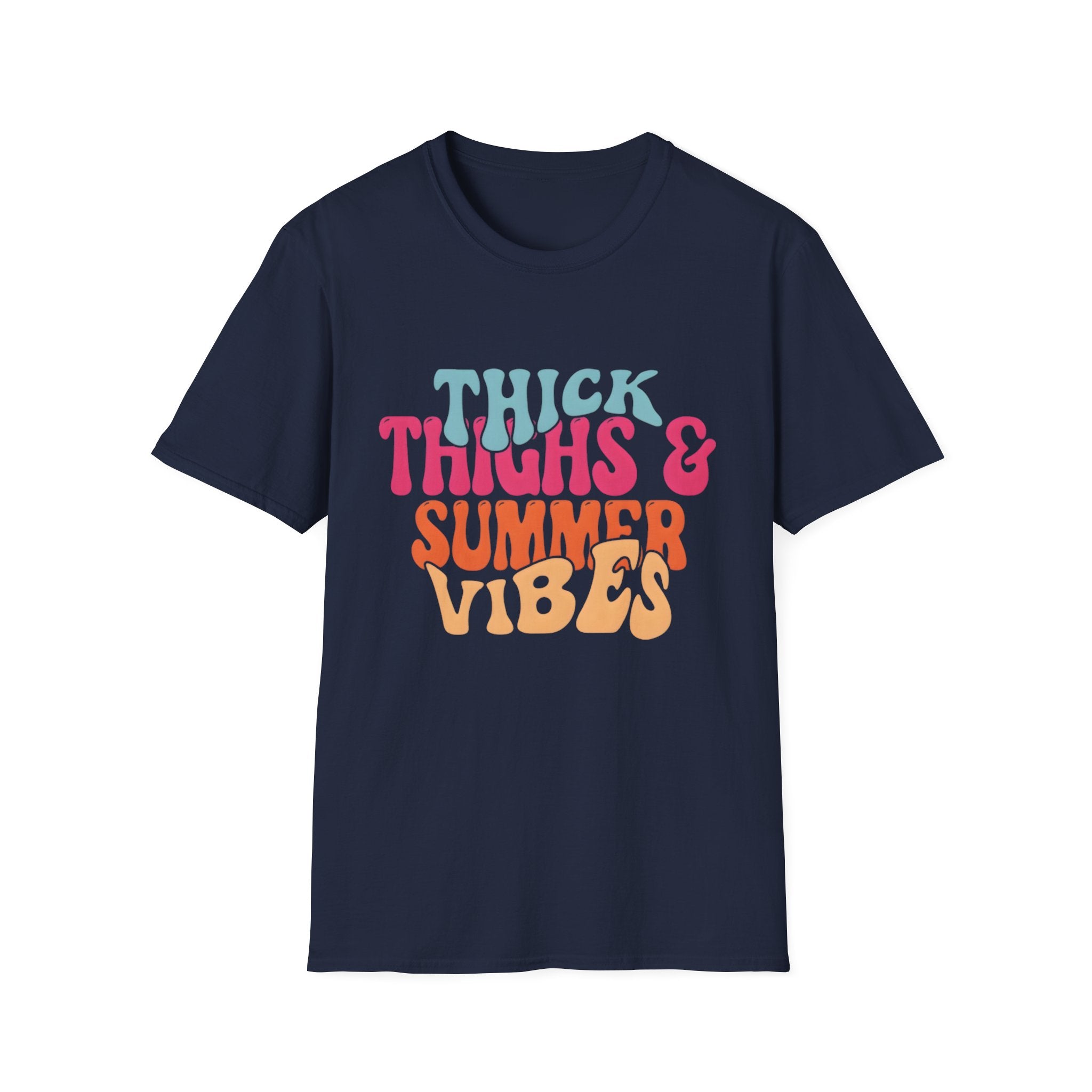 T-Shirt — Thick Thighs & Summer Vibes Retro Graphic Tee