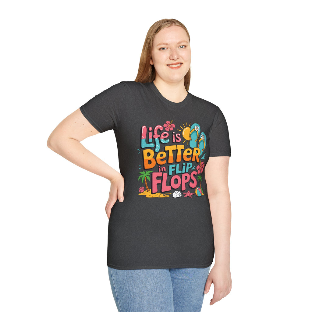 Life Is Better in Flip Flops T-Shirt — Tropical Beach Summer Tee
