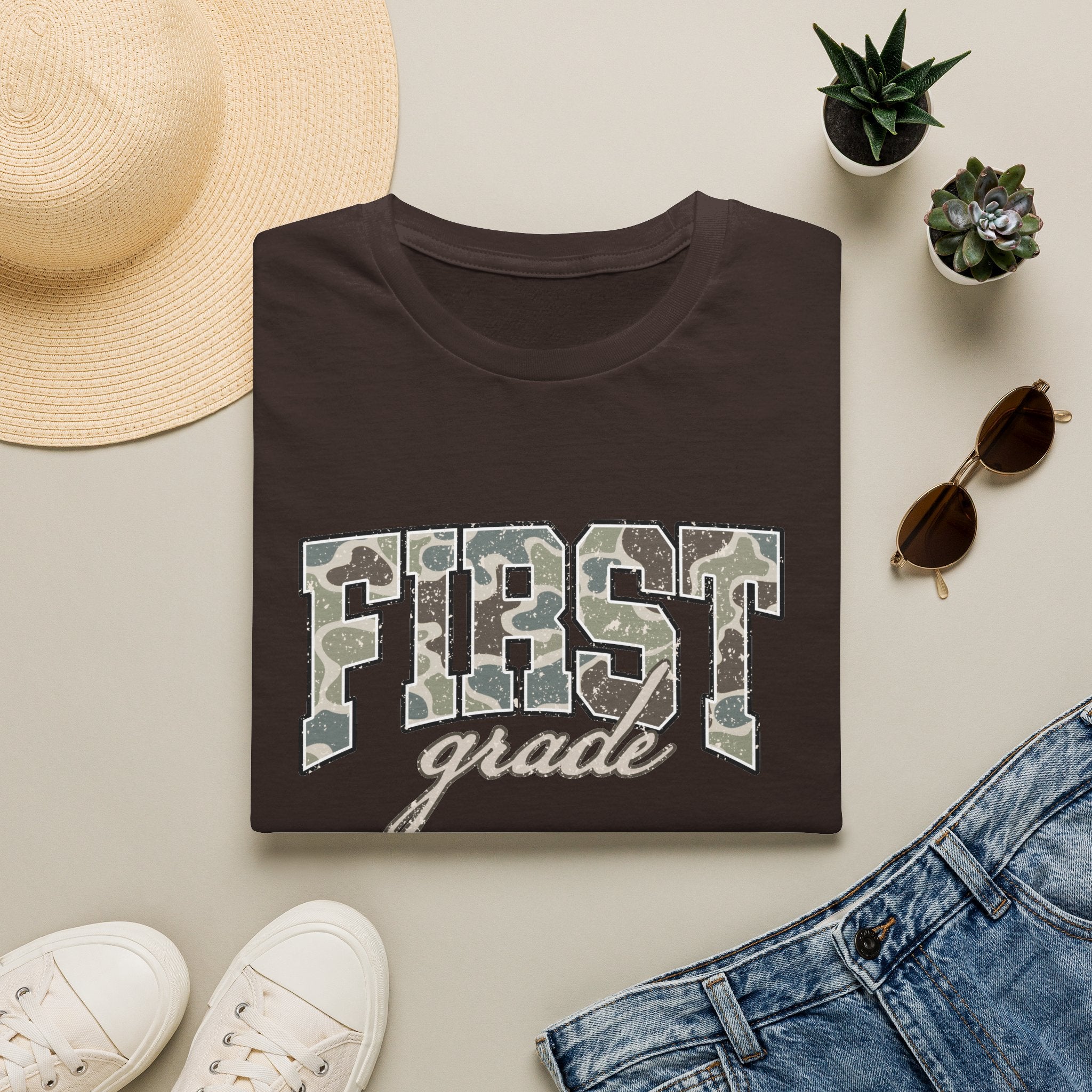 First Grade Camo Tee — 'FIRST grade' Back-to-School Kids T-Shirt