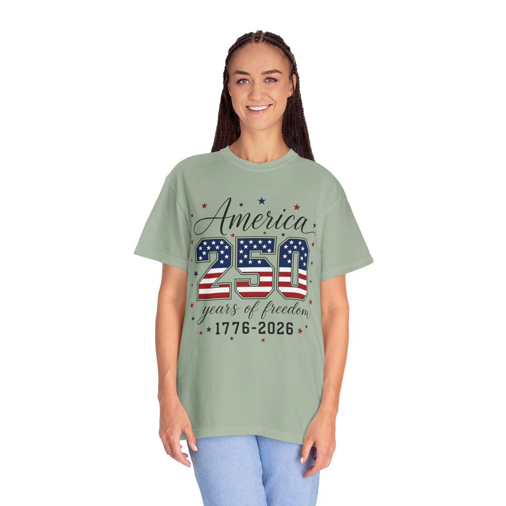America 250 T-Shirt — 250 Years of Freedom 1776–2026 Patriotic Tee