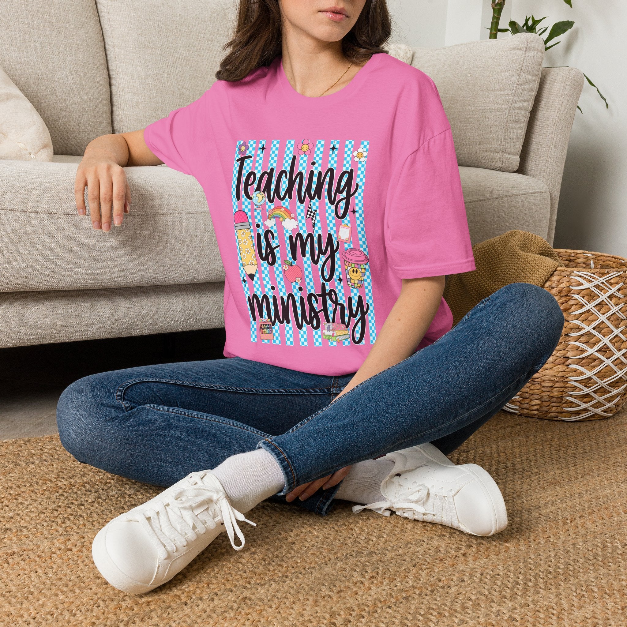 T-Shirt — "Teaching Is My Ministry" Cute Teacher Graphic Tee