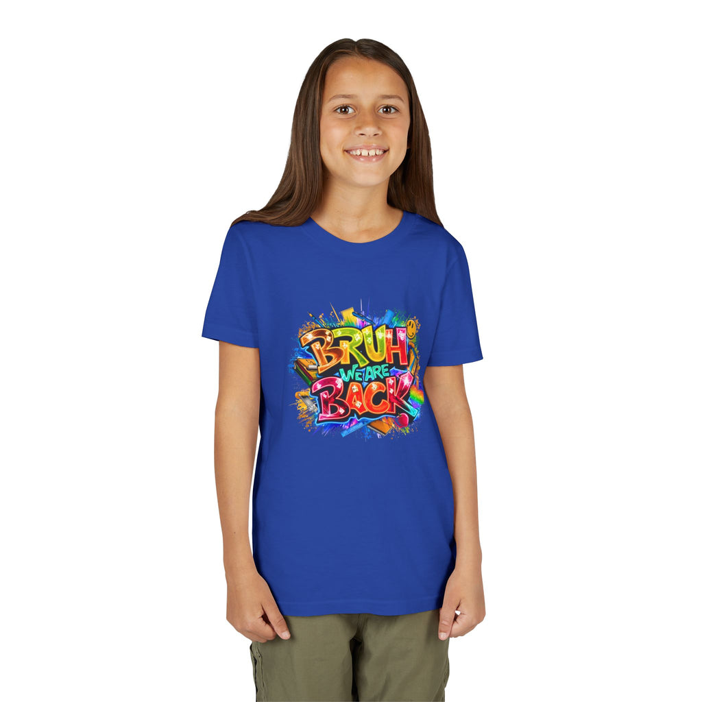 Youth Tee — Colorful "Bruh We Are Back" Graffiti Graphic Shirt