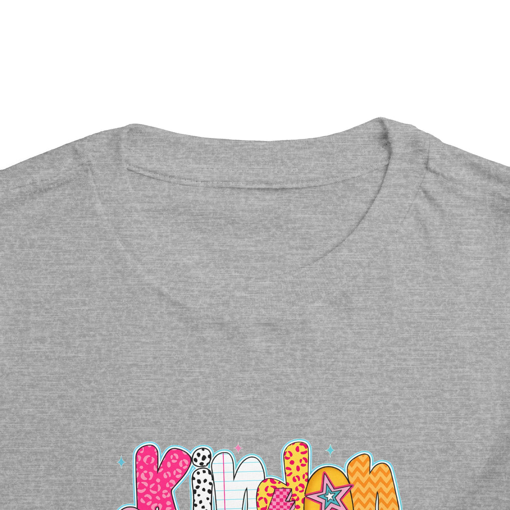 Toddler Tee - "Kinder Garten" Colorful Kids Back-to-School Shirt