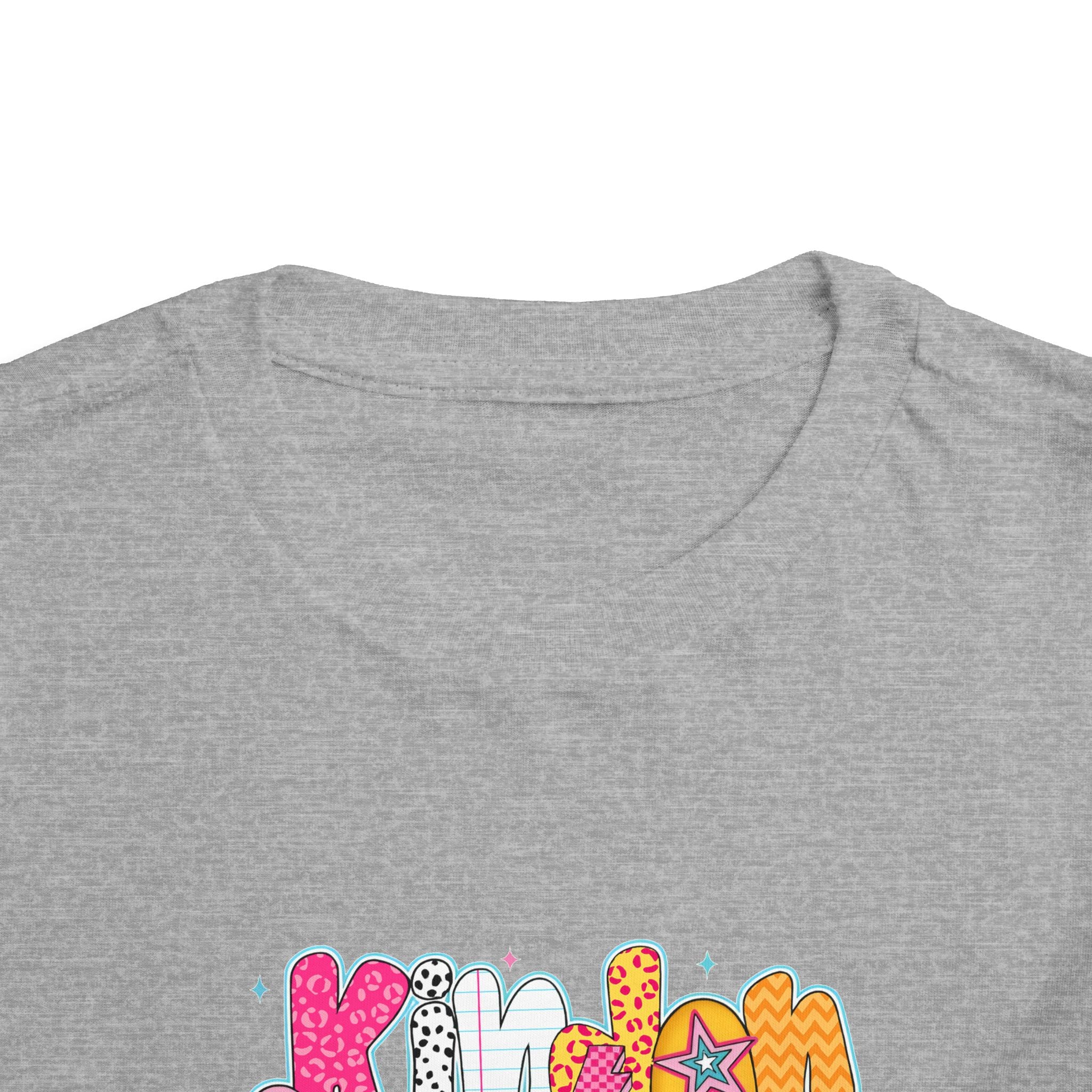 Toddler Tee - "Kinder Garten" Colorful Kids Back-to-School Shirt