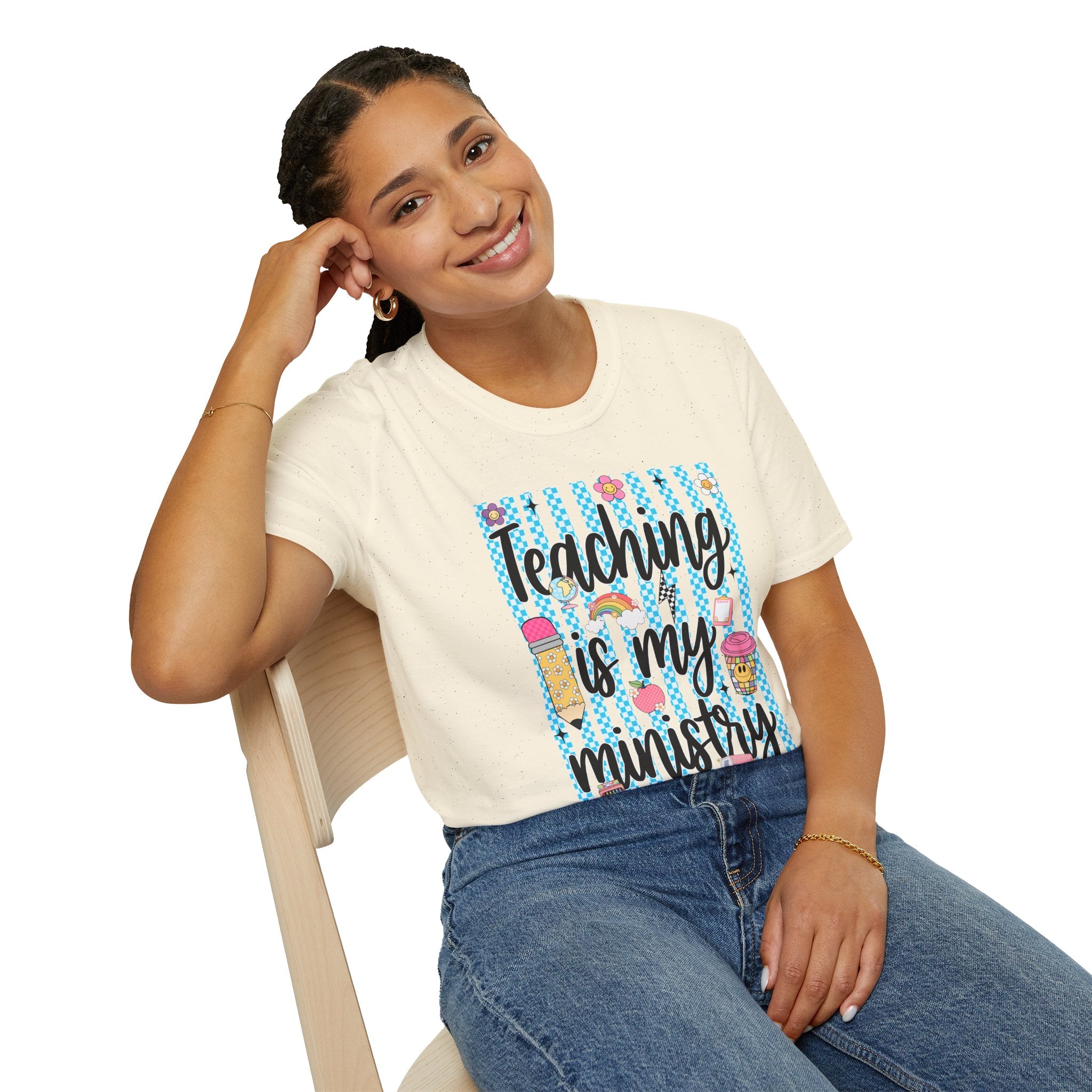 T-Shirt — "Teaching Is My Ministry" Cute Teacher Graphic Tee