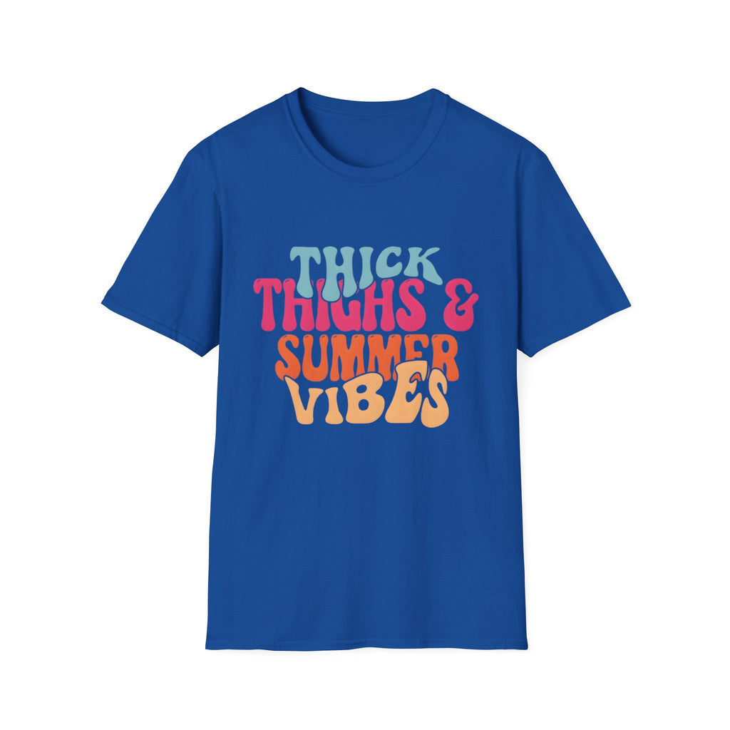 T-Shirt — Thick Thighs & Summer Vibes Retro Graphic Tee