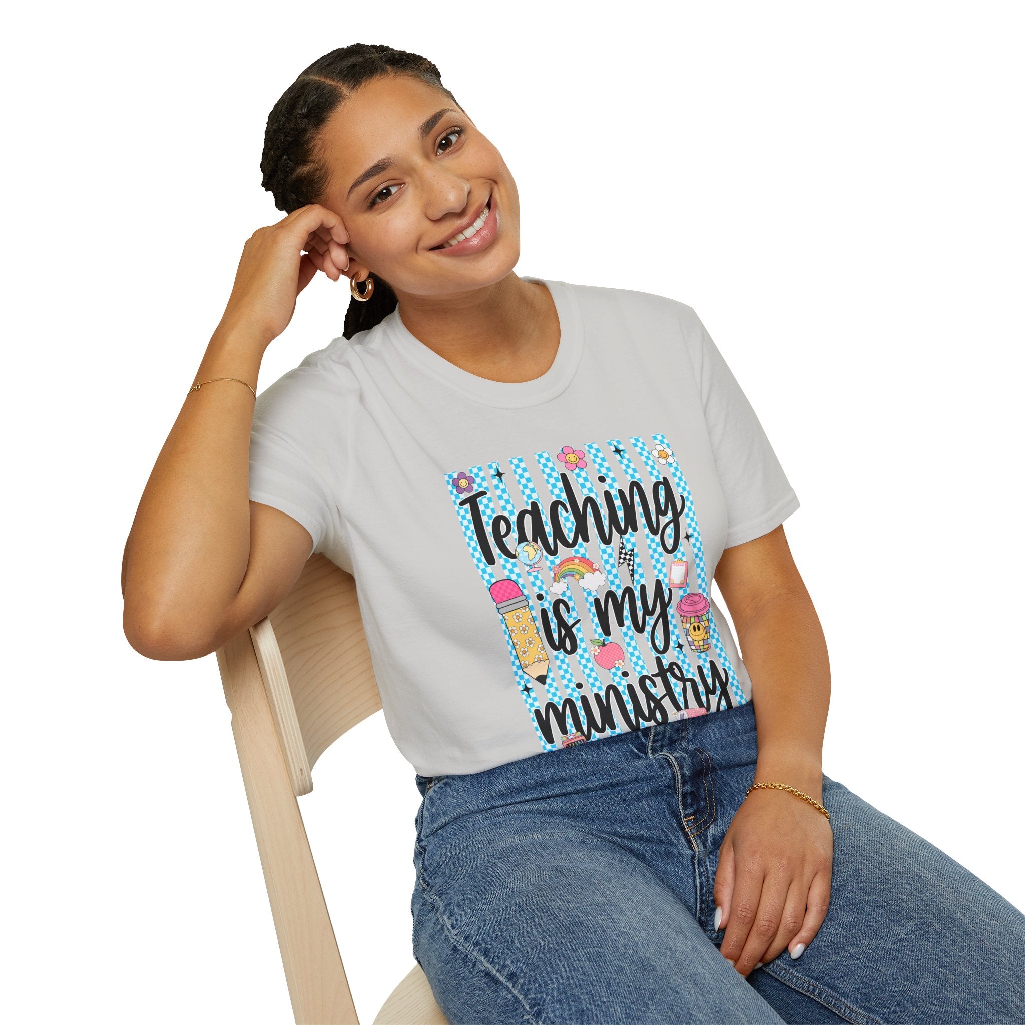 T-Shirt — "Teaching Is My Ministry" Cute Teacher Graphic Tee