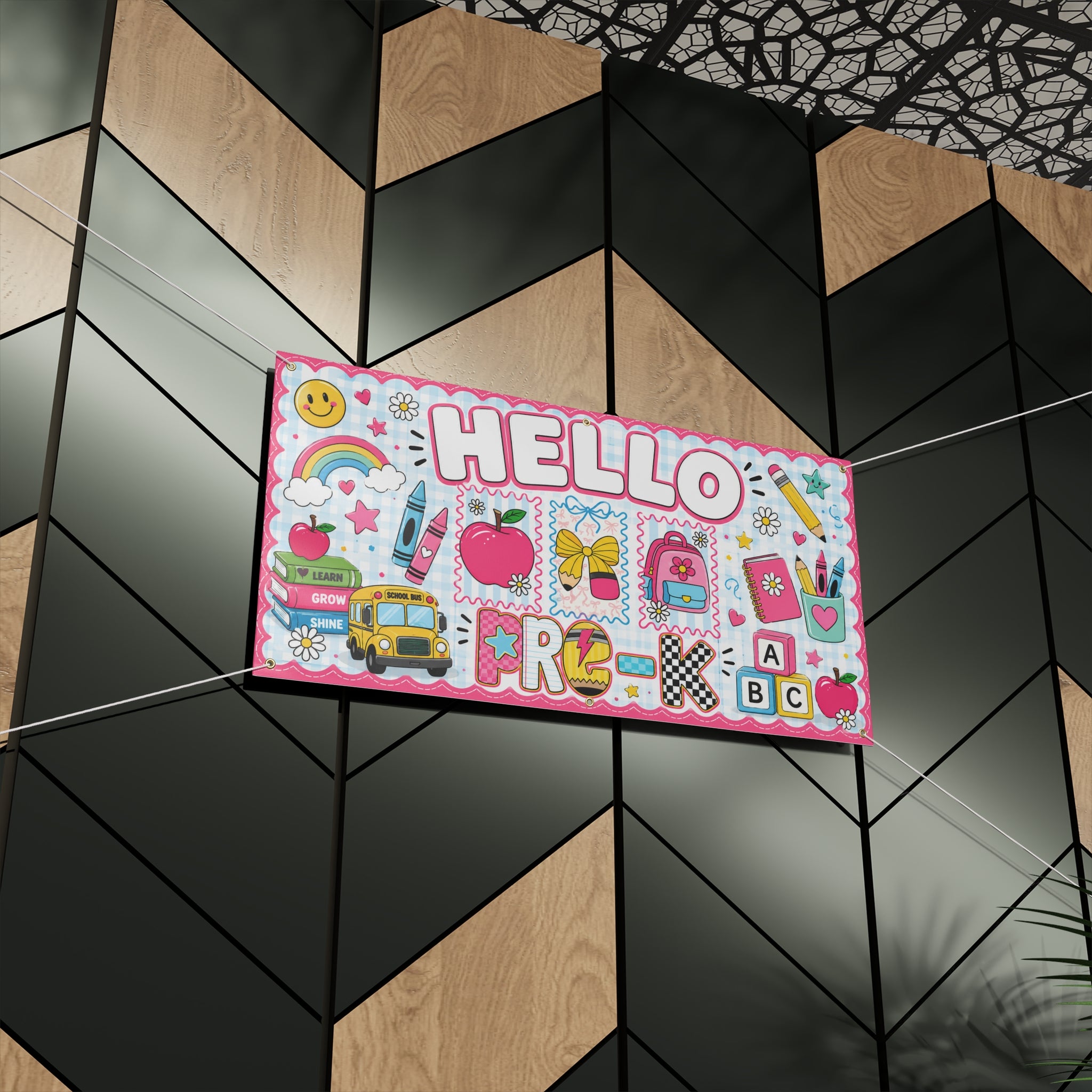 Hello Back-to-School Banner — Cute Classroom/Playroom Decoration