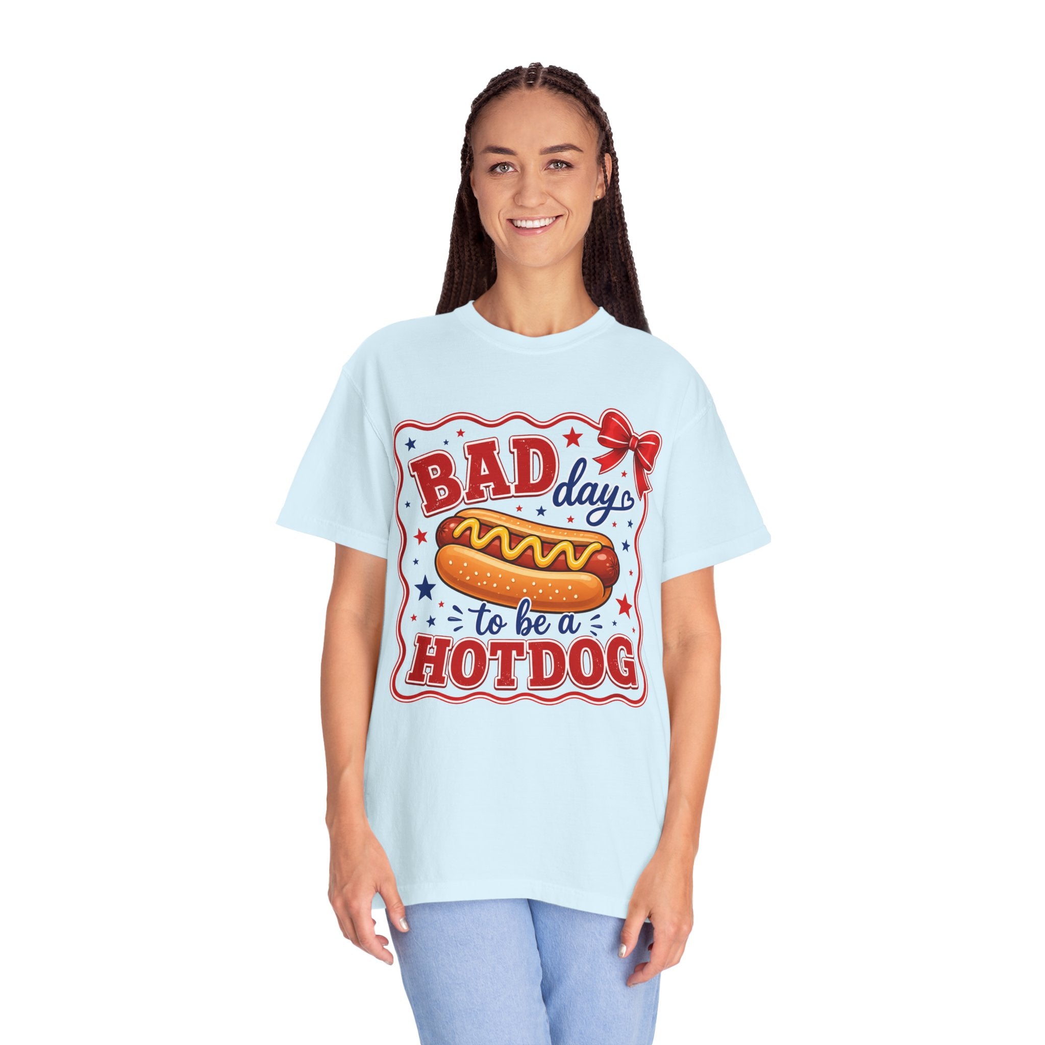 T-Shirt — "Bad Day to Be a Hotdog" Retro BBQ Graphic Tee