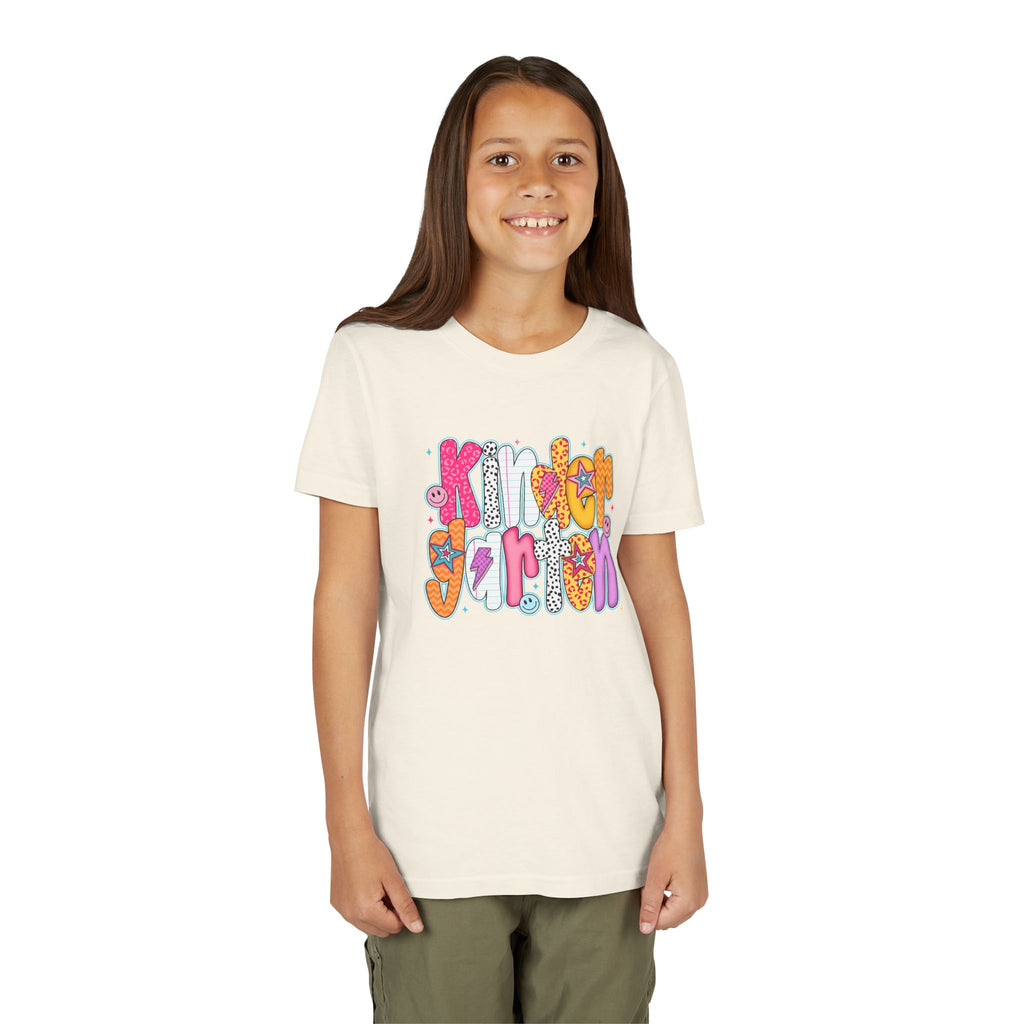 Youth Tee - "Kindergarten" Cute Retro Doodle Graphic