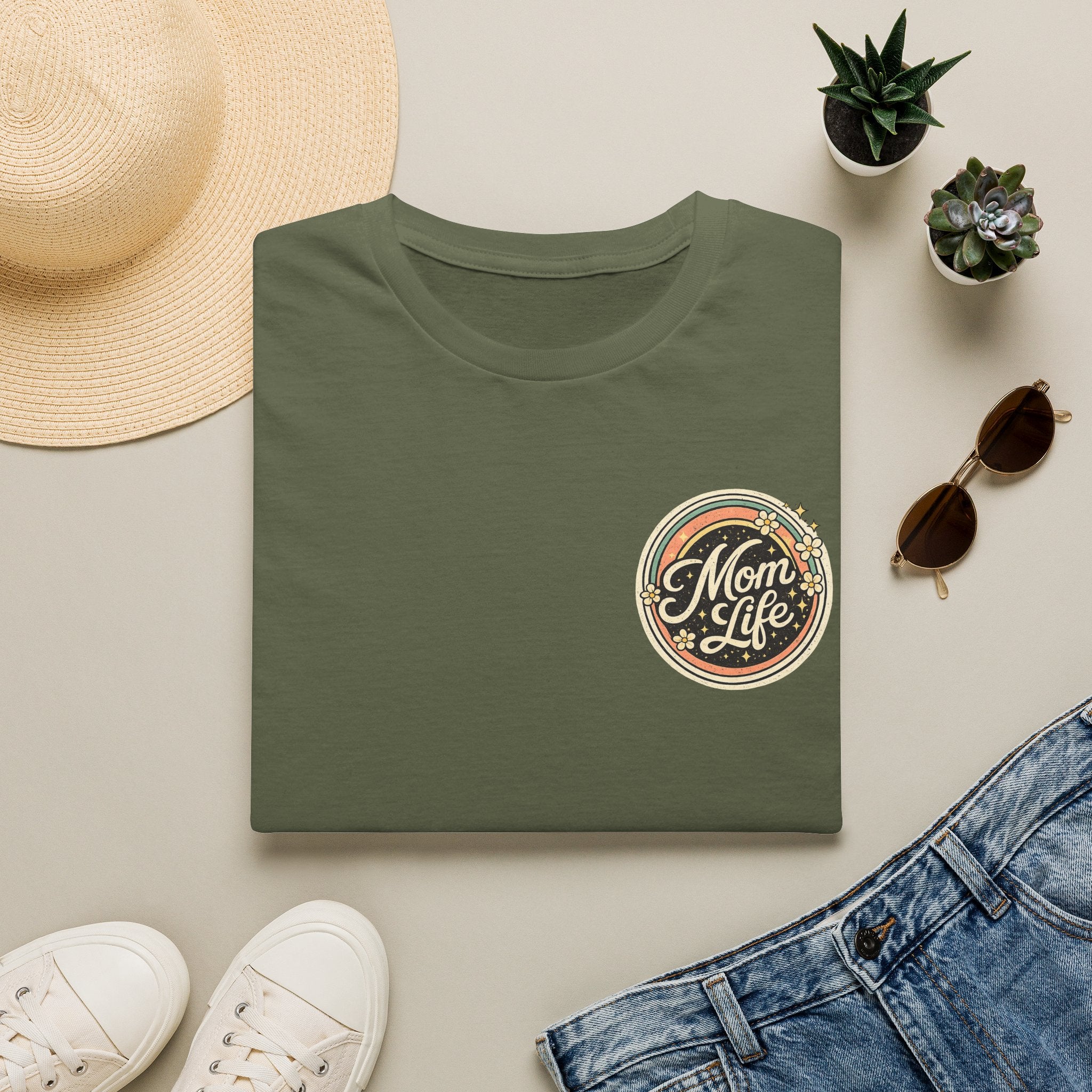 Mom Life T-Shirt — Retro Floral Mom Tee