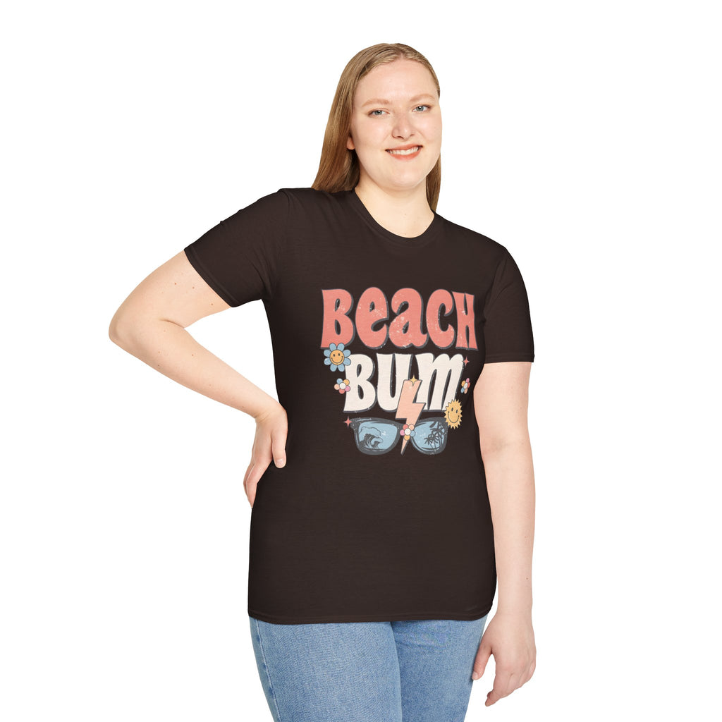 Beach Bum T-Shirt — Retro Floral Surf Vibes Tee