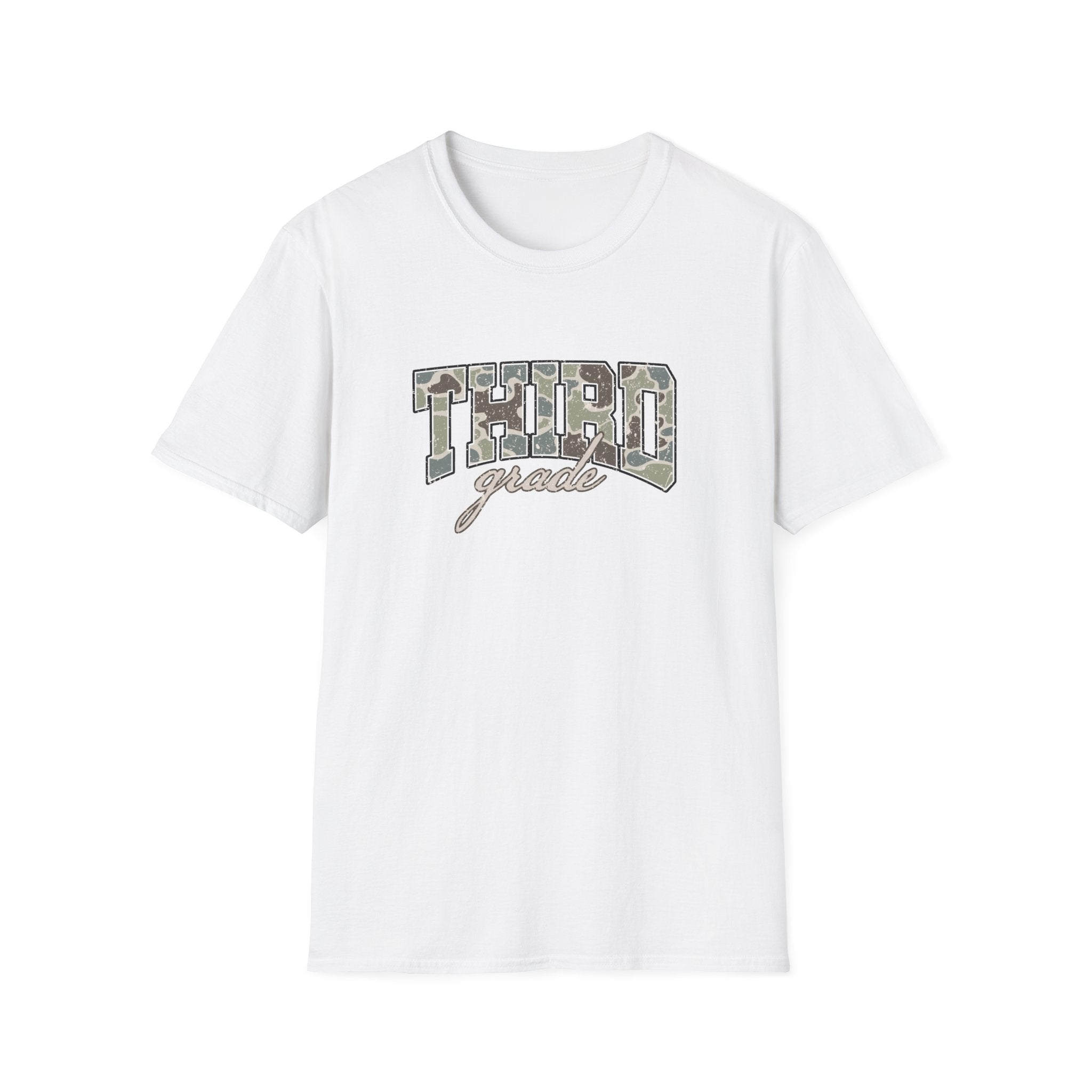 Third Grade Camo T-Shirt — 'Third Grade' School Mom Teacher Tee
