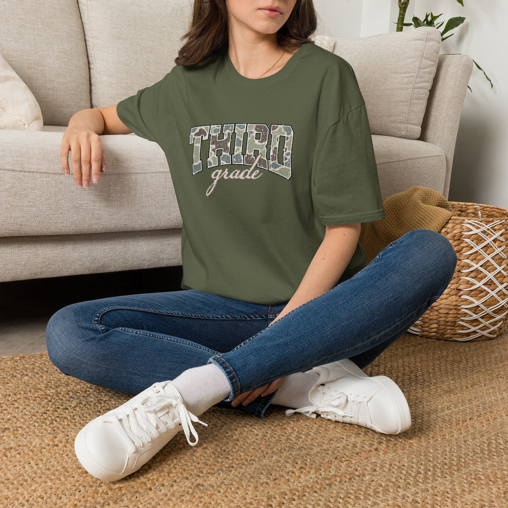 Third Grade Camo T-Shirt — 'Third Grade' School Mom Teacher Tee