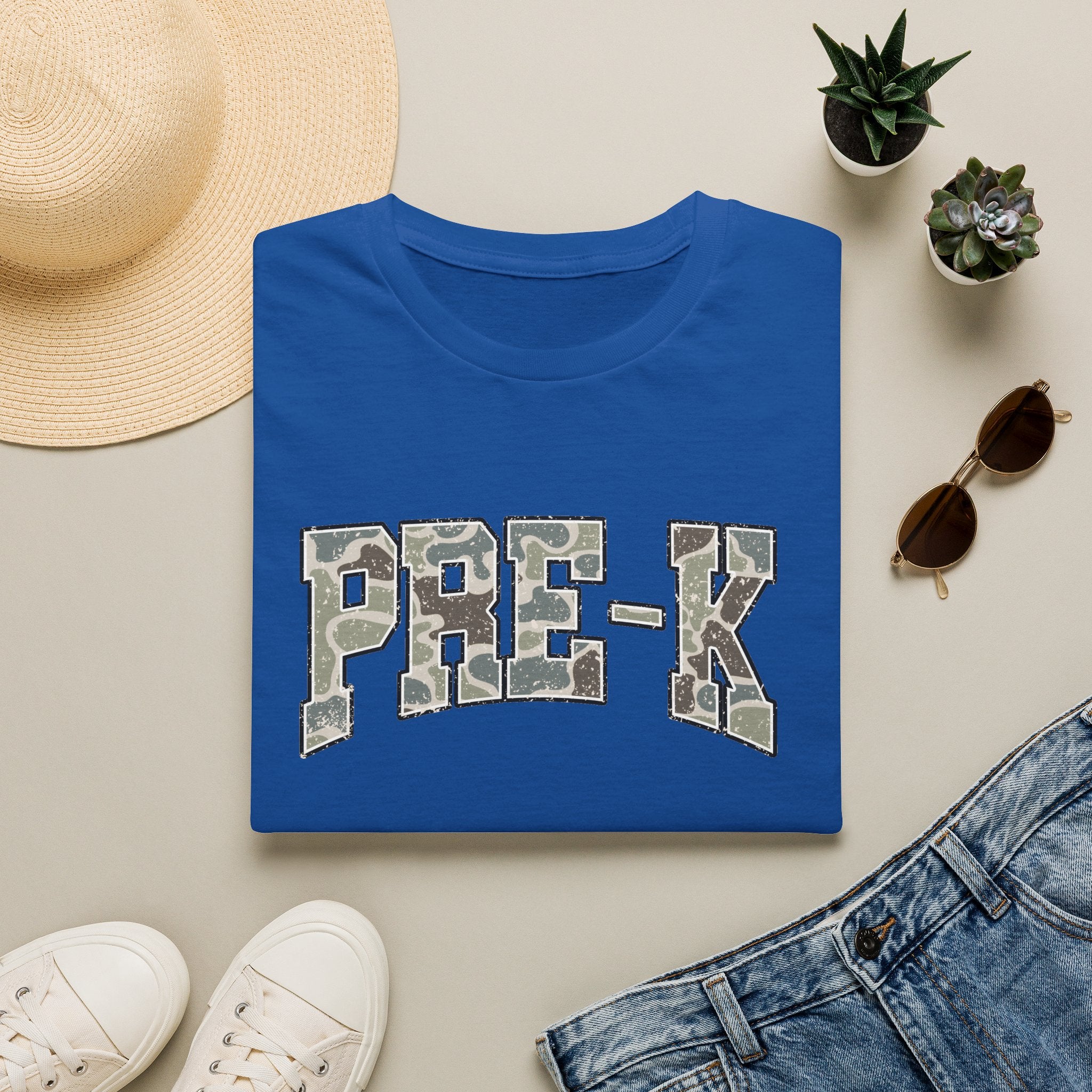 PRE-K Camo Kids T-Shirt — Military Style Preschool Shirt
