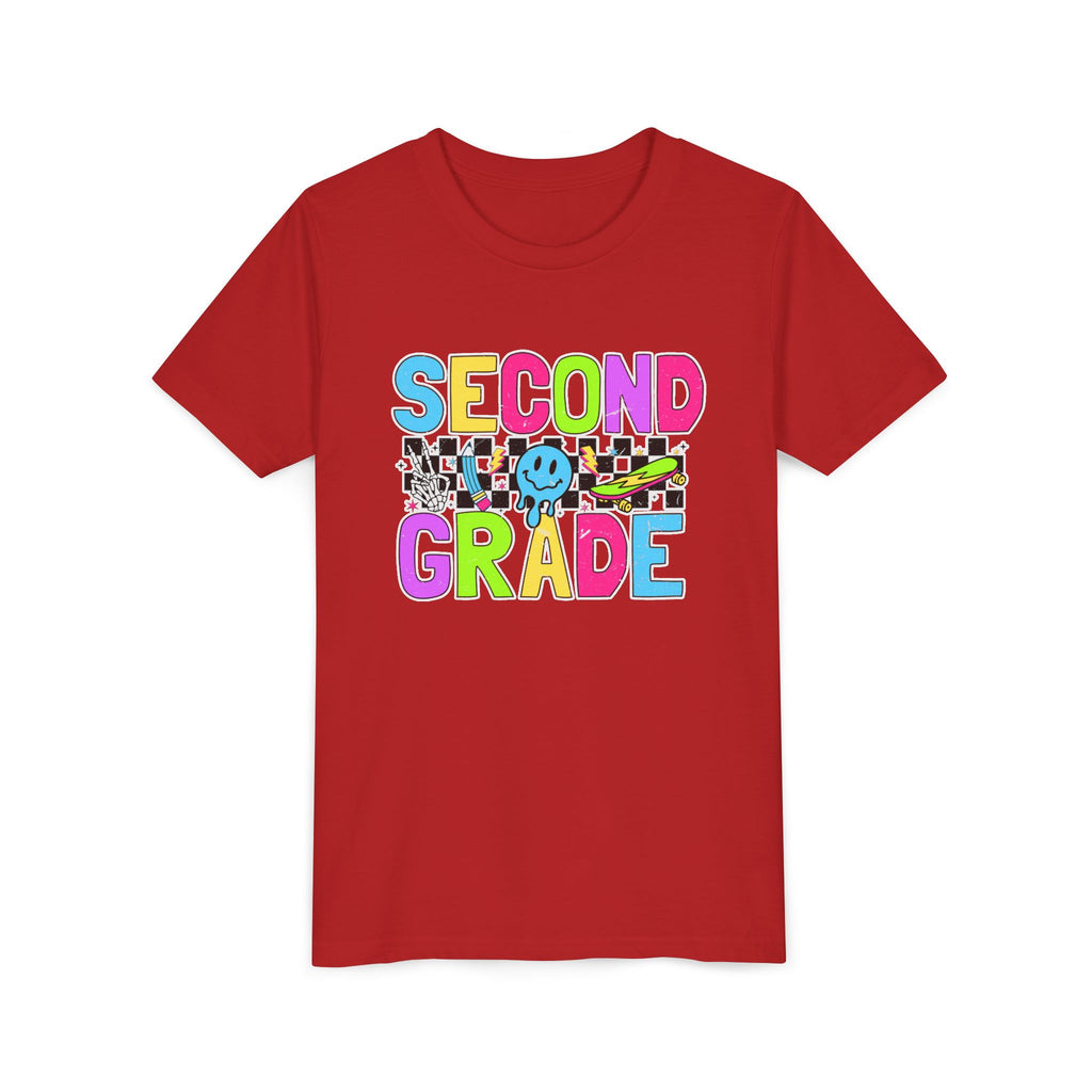 Second Grade Youth Tee — Colorful Back-to-School Shirt for Kids