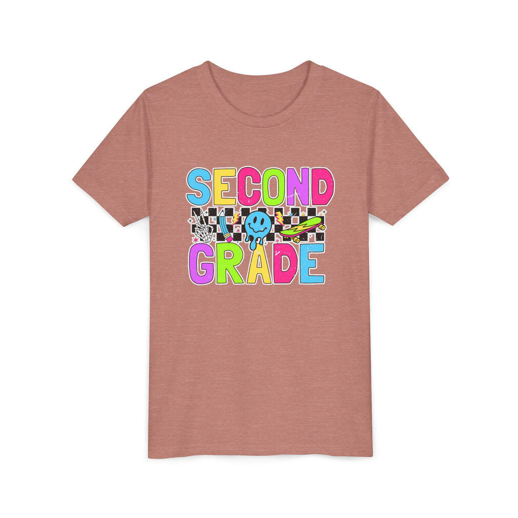 Second Grade Youth Tee — Colorful Back-to-School Shirt for Kids