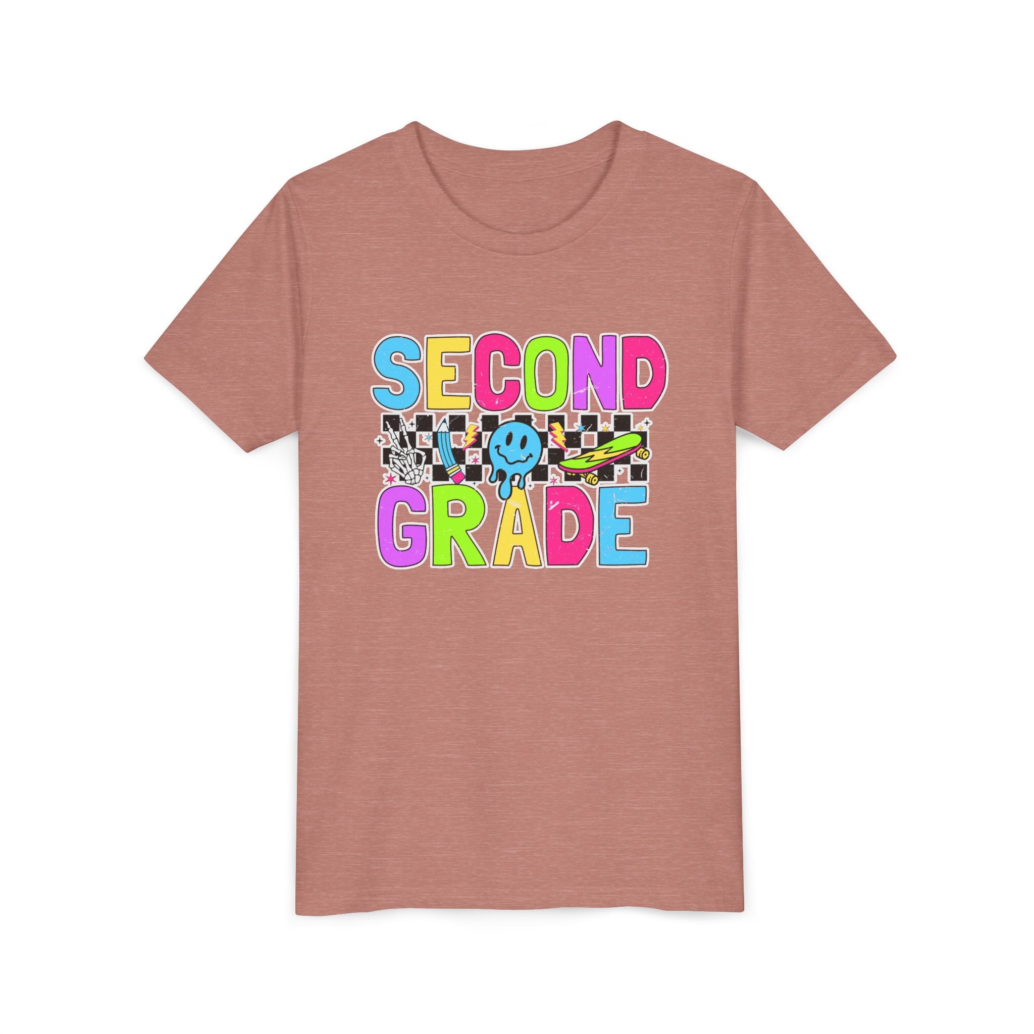 Second Grade Youth Tee — Colorful Back-to-School Shirt for Kids