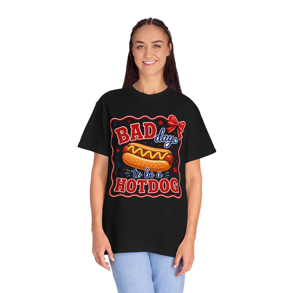 T-Shirt — "Bad Day to Be a Hotdog" Retro BBQ Graphic Tee