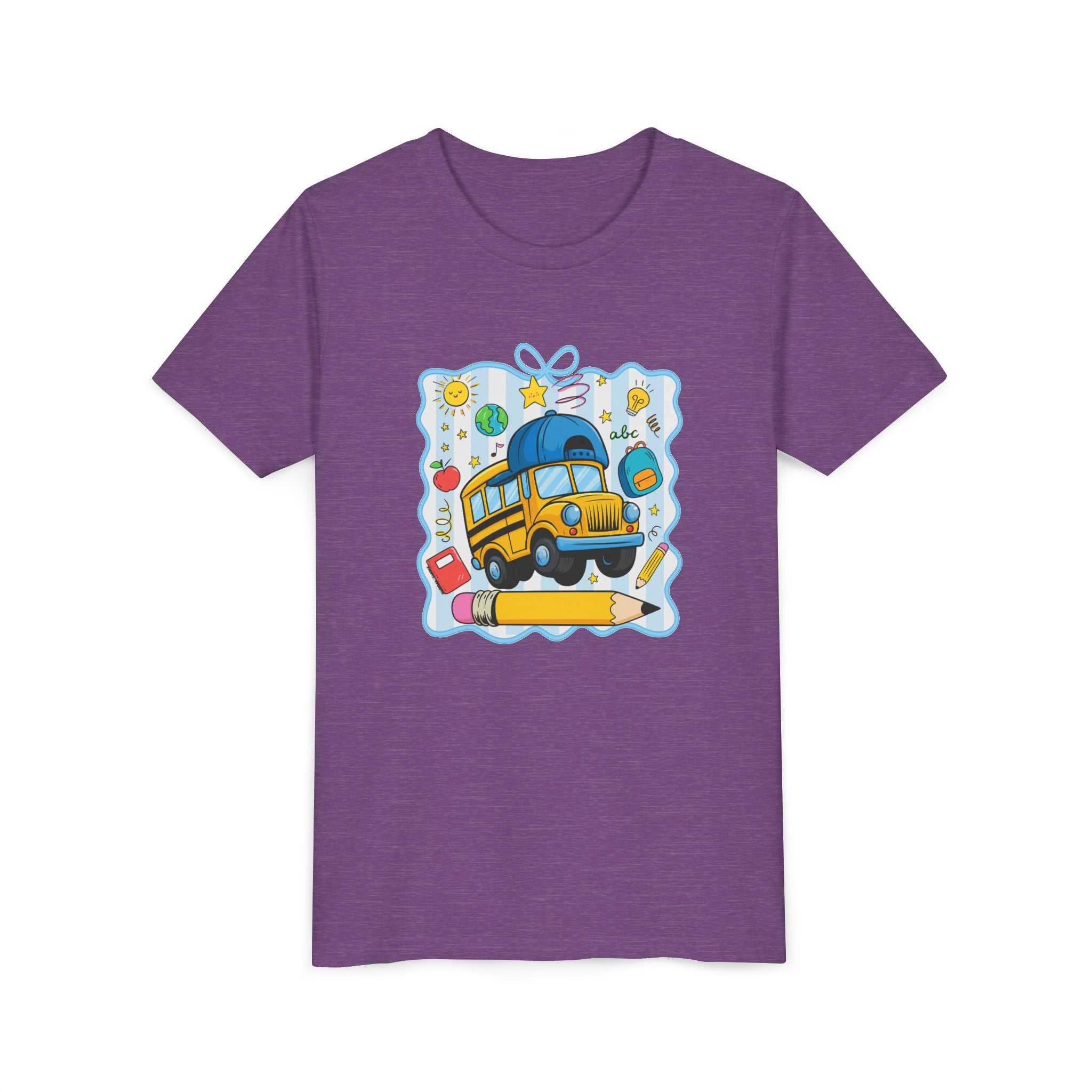 Kids School Bus Tee – Back to School Youth Short Sleeve Shirt