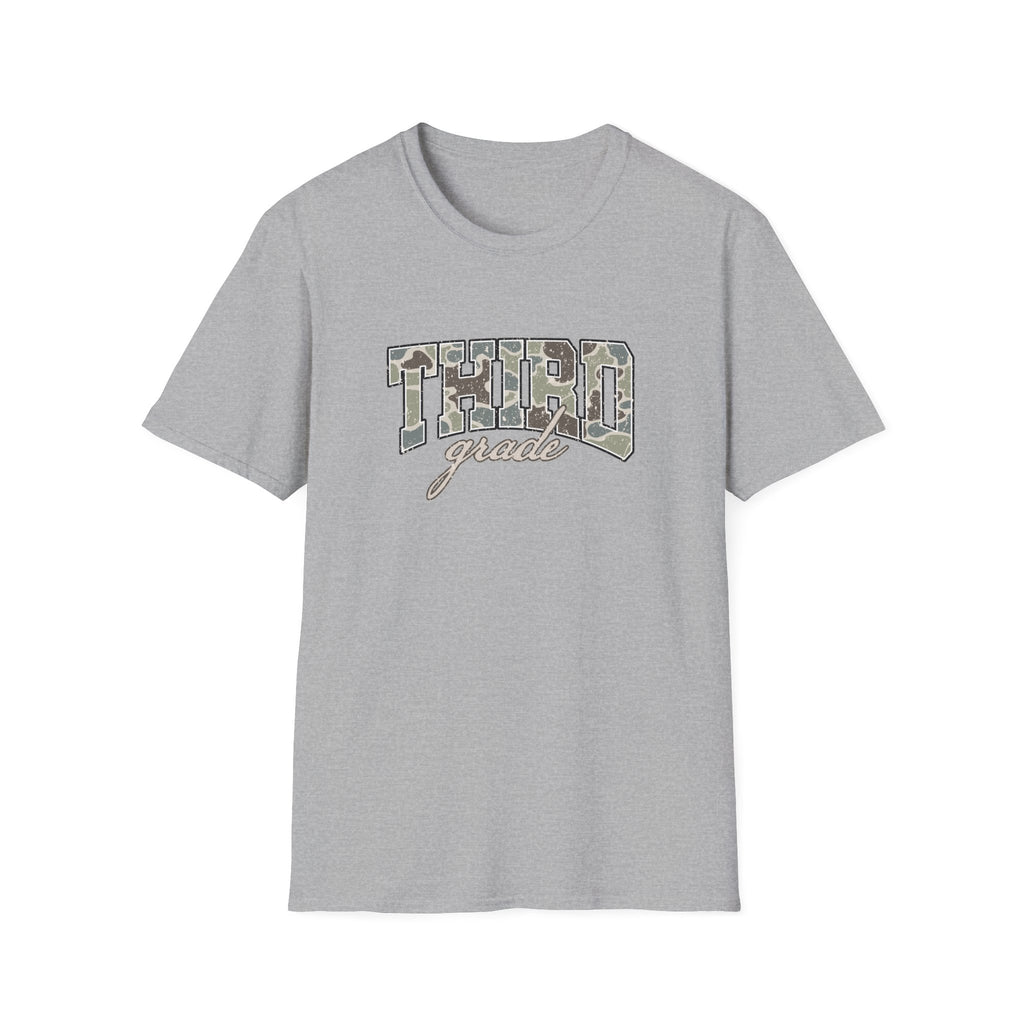 Third Grade Camo T-Shirt — 'Third Grade' School Mom Teacher Tee