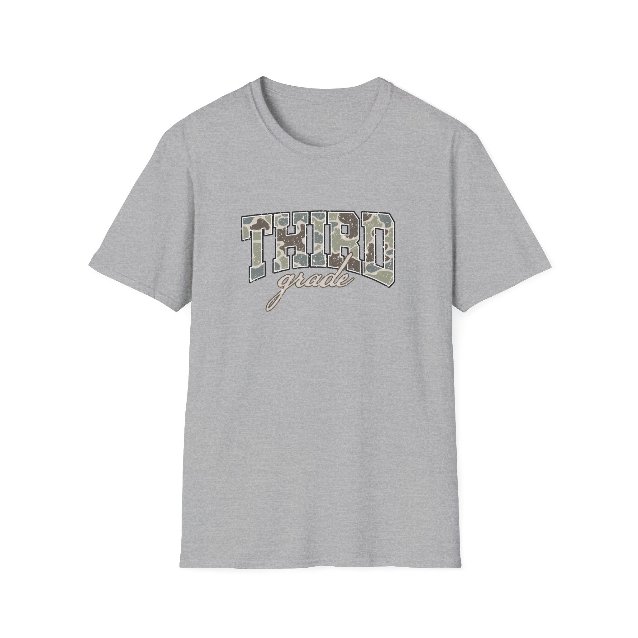 Third Grade Camo T-Shirt — 'Third Grade' School Mom Teacher Tee