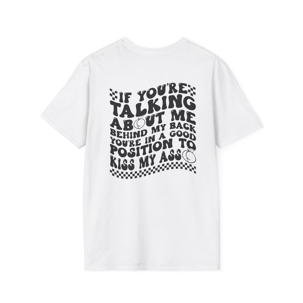 Peach Outline T‑Shirt — Minimal Fruit Graphic Tee