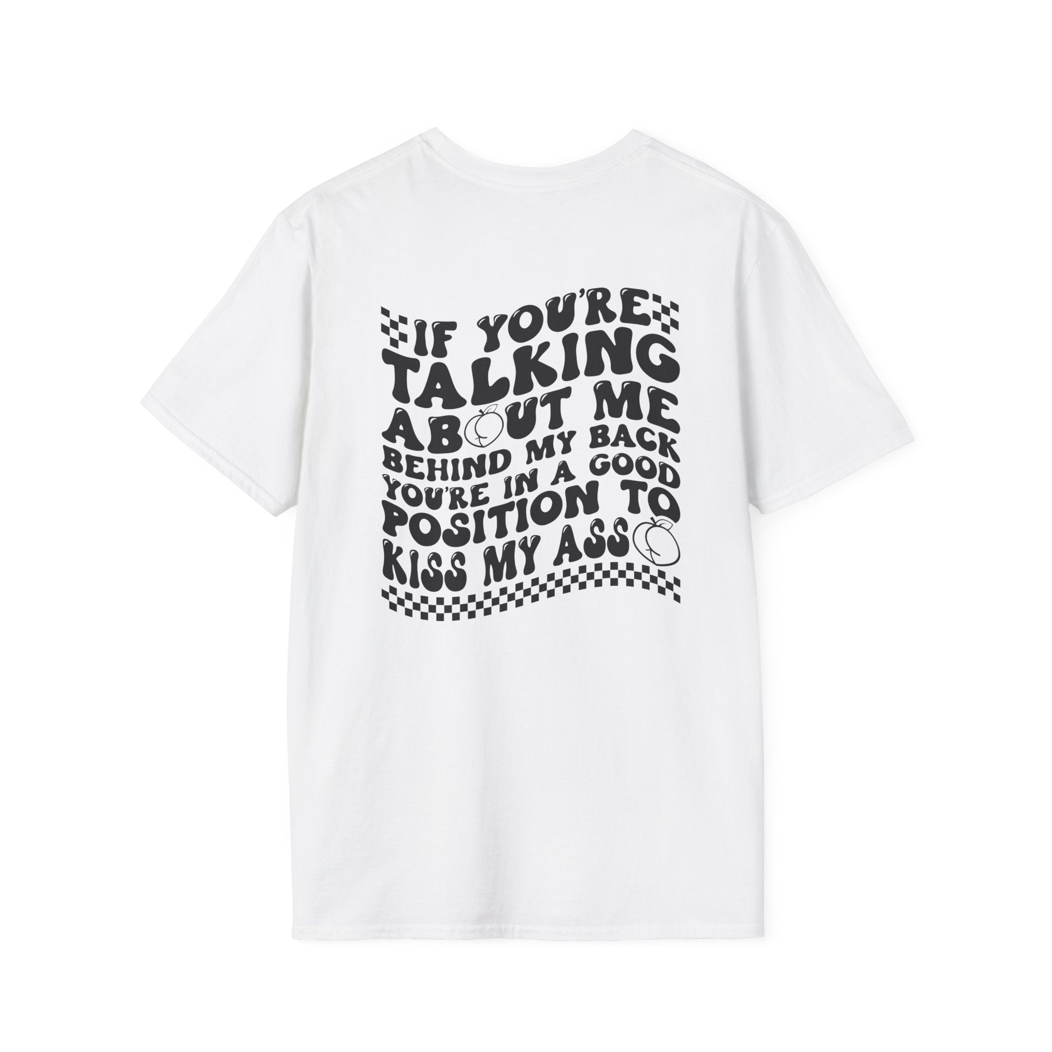 Peach Outline T‑Shirt — Minimal Fruit Graphic Tee