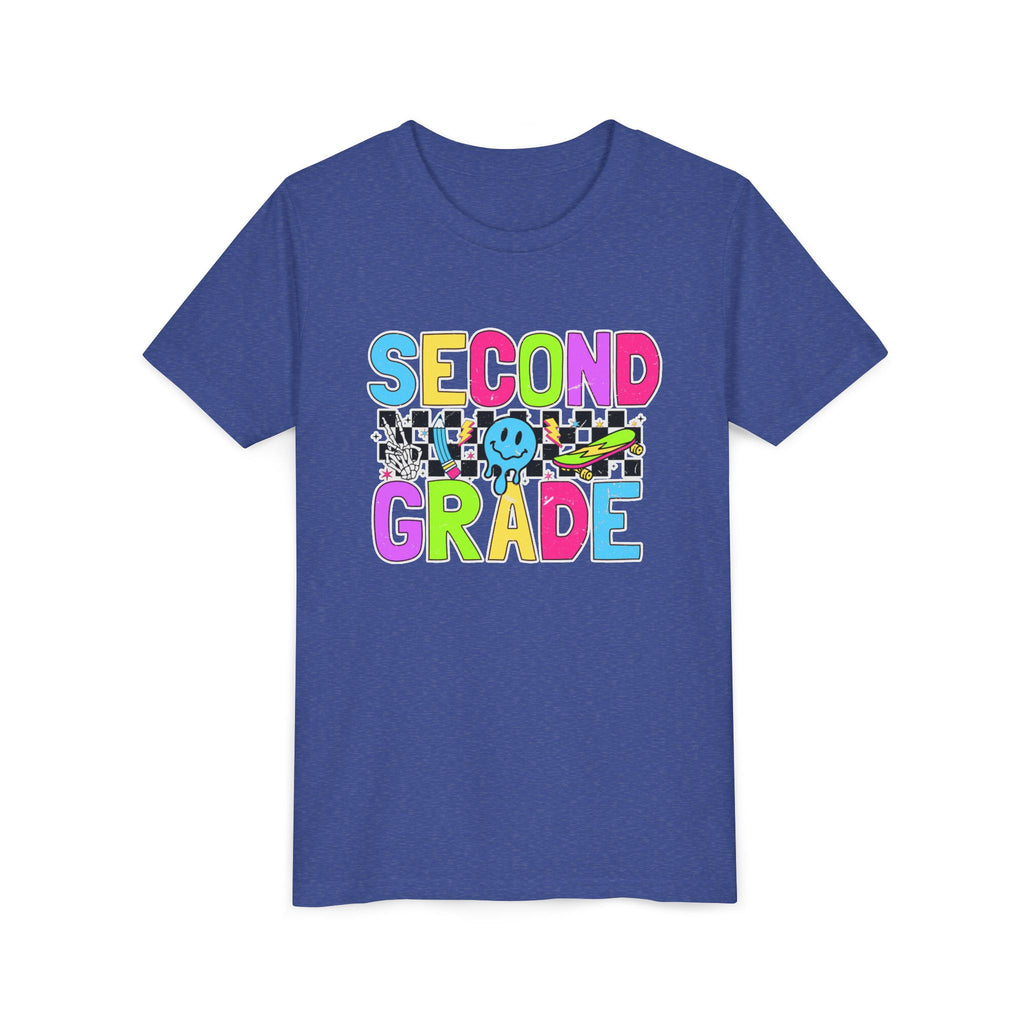 Second Grade Youth Tee — Colorful Back-to-School Shirt for Kids