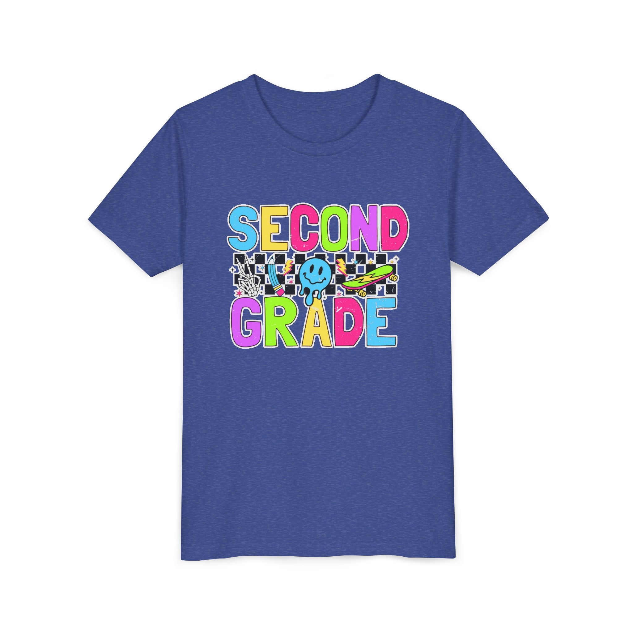 Second Grade Youth Tee — Colorful Back-to-School Shirt for Kids