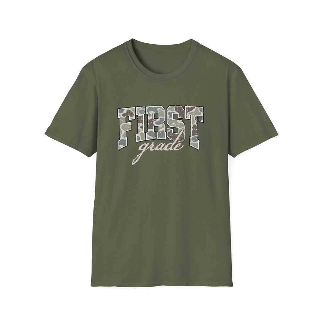 First Grade Camo Tee — 'FIRST grade' Back-to-School Kids T-Shirt