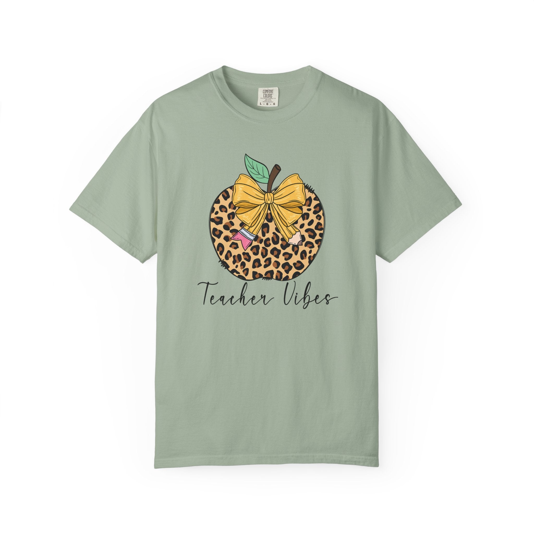 Teacher Vibes Leopard Pumpkin T-Shirt - Cute Fall Teacher Gift