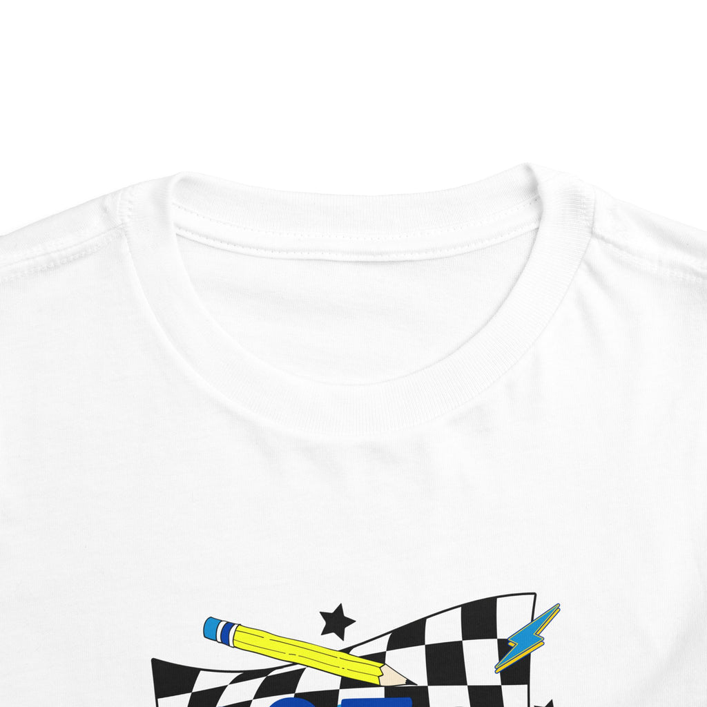 1st Grade Toddler Tee - Back-to-School Smile Skateboard Design