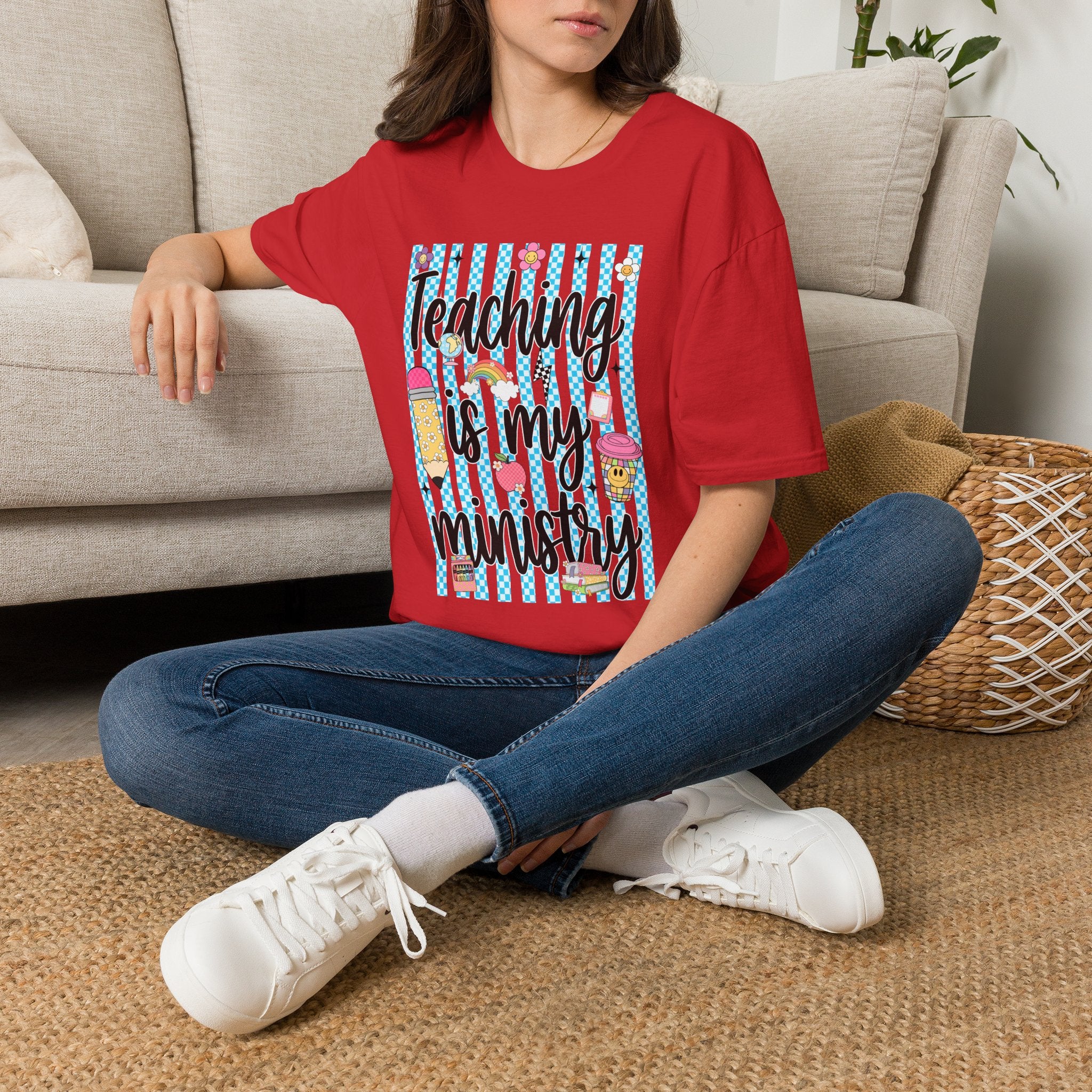 T-Shirt — "Teaching Is My Ministry" Cute Teacher Graphic Tee