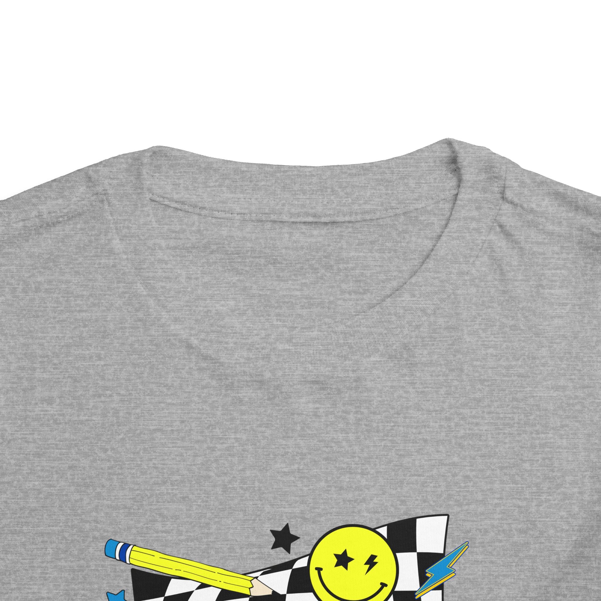 Kindergarten Toddler Tee — Smiley Skateboard Back-to-School Shirt