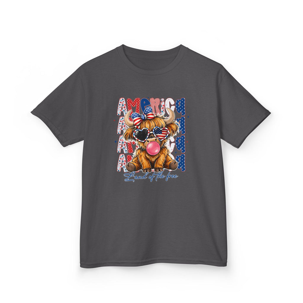 Kids Tee — Patriotic Bulldog "Land of the Free" Fourth of July Shirt