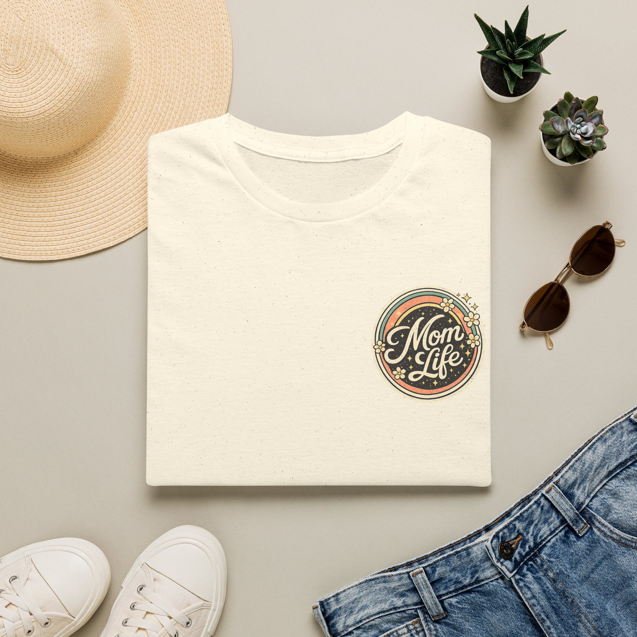 Mom Life T-Shirt — Retro Floral Mom Tee