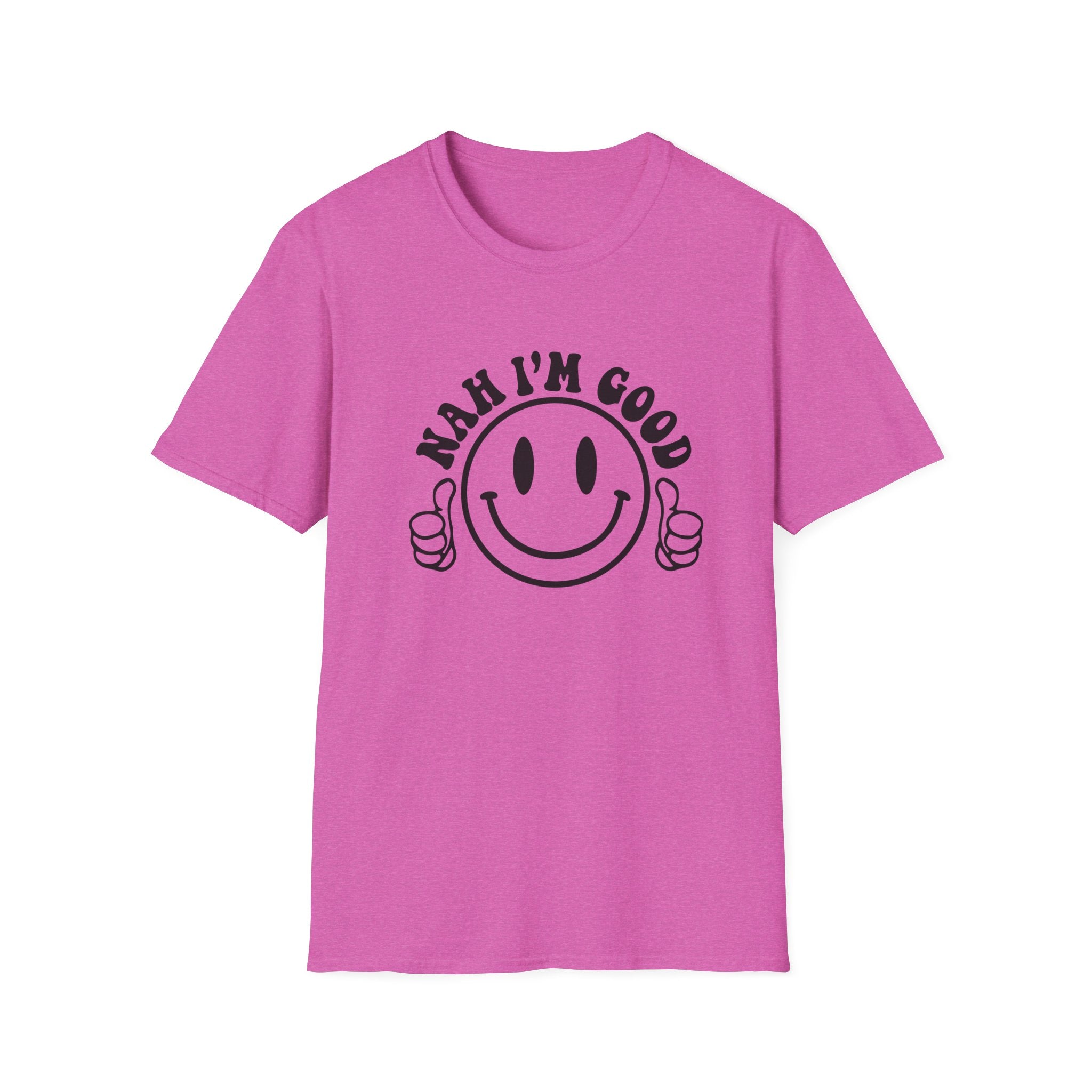 Nah I'm Good Smiley T-Shirt — Thumbs-Up Retro Graphic Tee