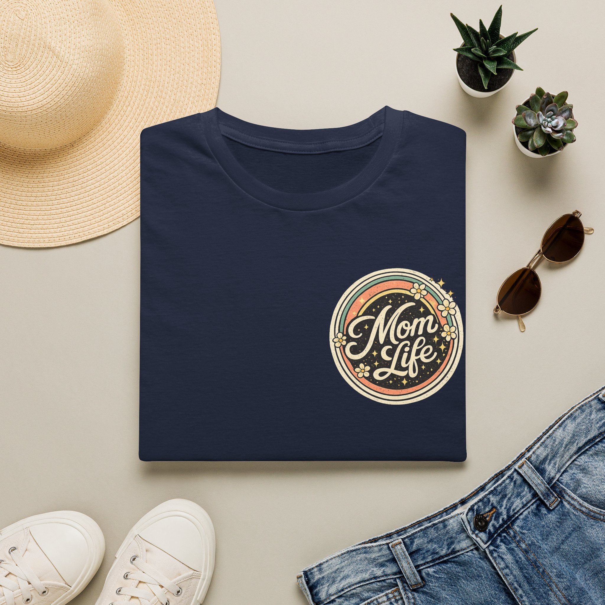 Mom Life T-Shirt — Retro Floral Mom Tee