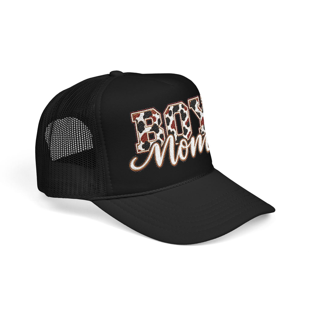 Boy Mom Leopard Foam Trucker Hat