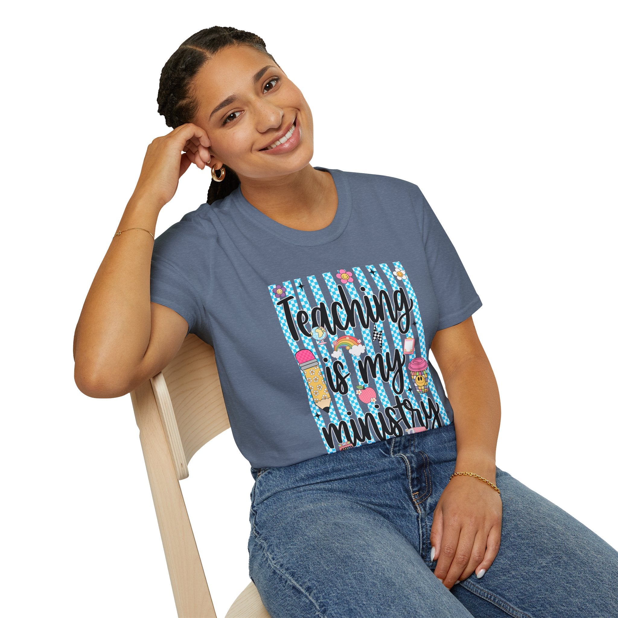 T-Shirt — "Teaching Is My Ministry" Cute Teacher Graphic Tee
