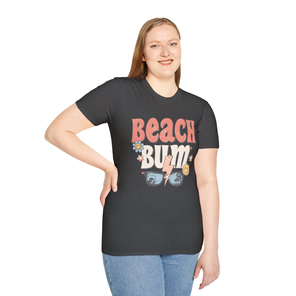 Beach Bum T-Shirt — Retro Floral Surf Vibes Tee