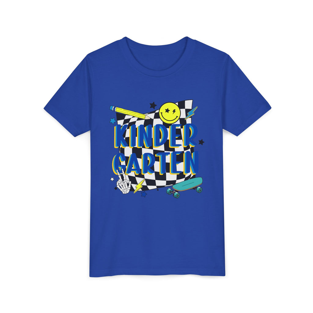Kindergarten Retro Skate Youth T‑Shirt – Back to School Graphic Tee