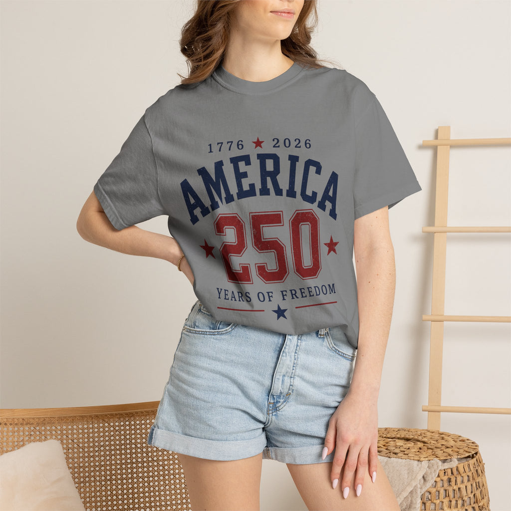 America 250 T-Shirt — 1776–2026 Years of Freedom Patriotic Tee