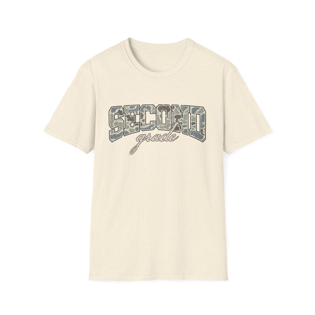 Second Grade Camo T-Shirt — "Second Grade" School Teacher Gift
