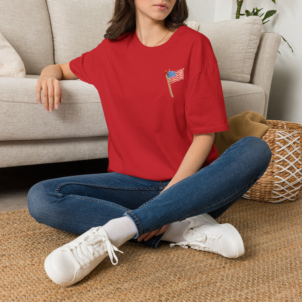 Pocket Flag T-Shirt — Small American Flag Chest Tee