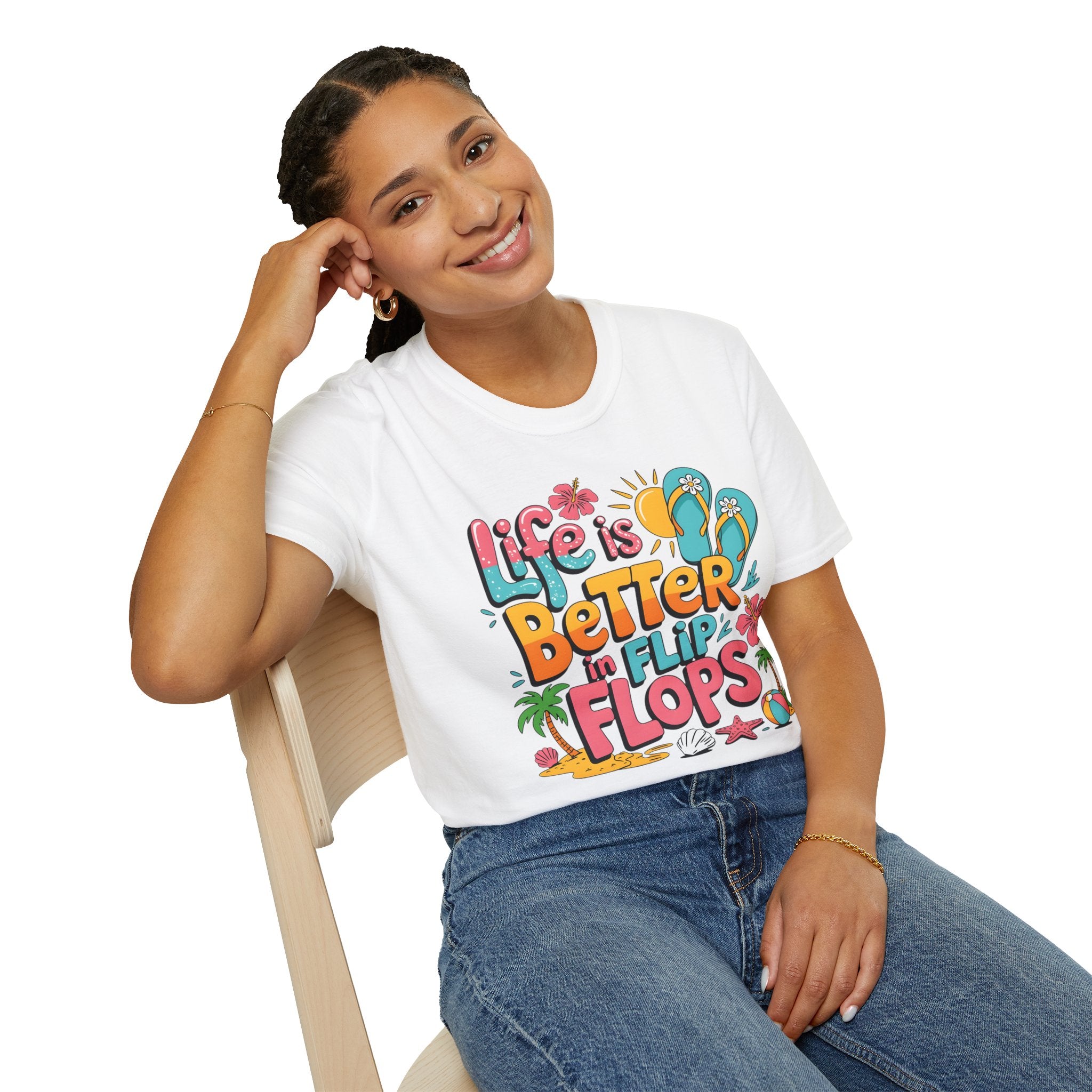 Life Is Better in Flip Flops T-Shirt — Tropical Beach Summer Tee