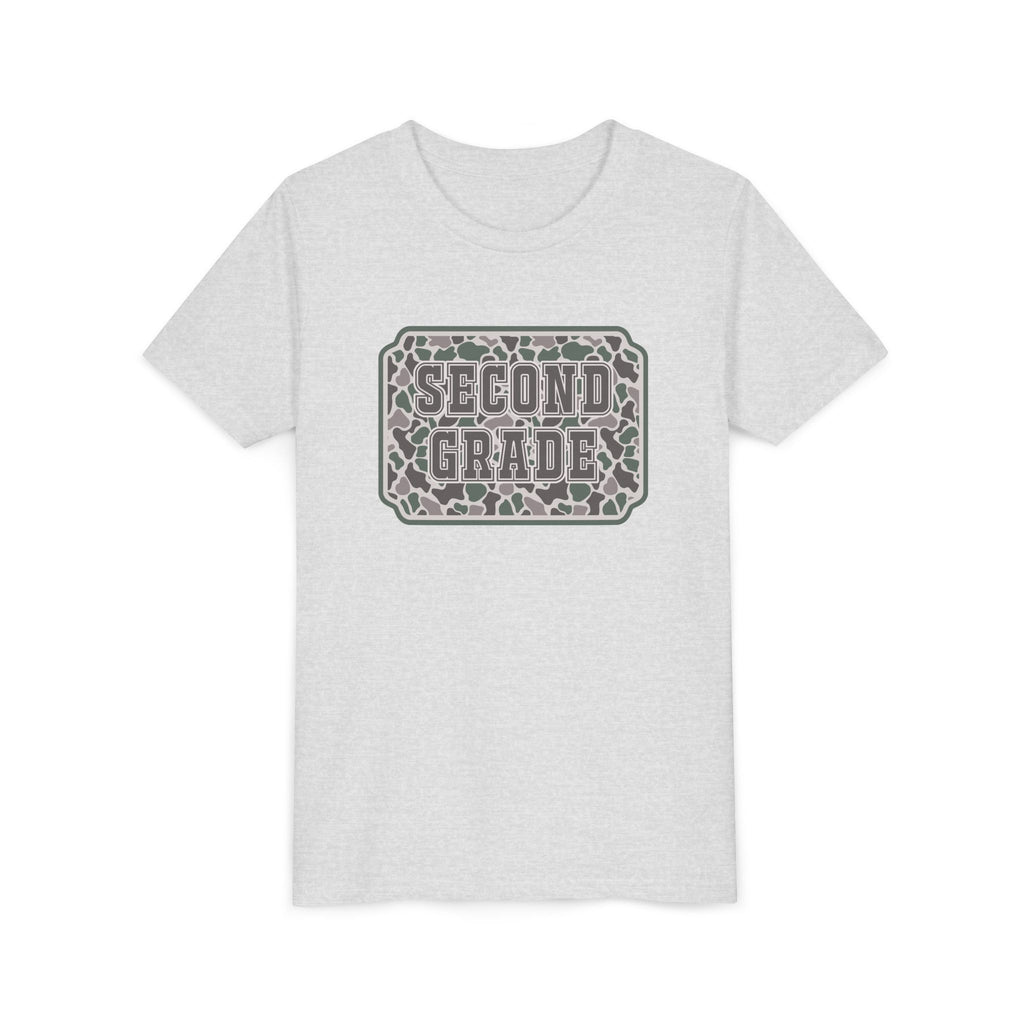 Second Grade Youth Tee - Camo Patch Back to School Shirt