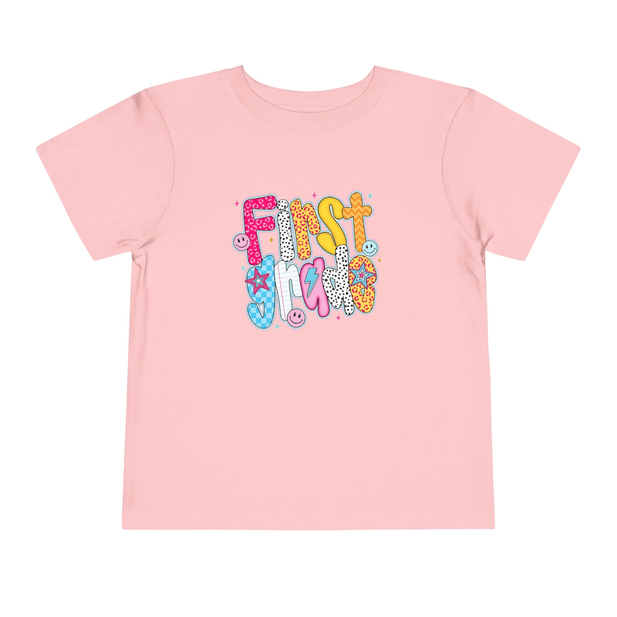 Toddler Tee - Colorful "First Grade" Graphic Baby Shirt