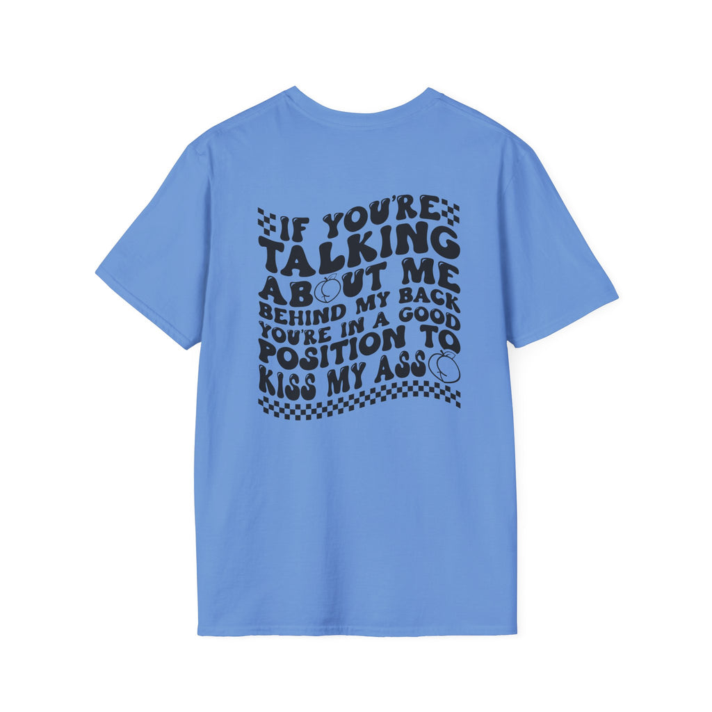Peach Outline T‑Shirt — Minimal Fruit Graphic Tee